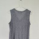 Rachel Zoe  Navy Blue White Striped Sleeveless Button Tie Knot 100% Linen Tank M Photo 8