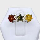 Sterling Silver Genuine Baltic Amber Stars Ring - Sz 8 Photo 0