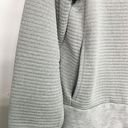 Nike  Heathered Gray Training Swoosh Ribbed Sweatshirt Hoodie Small Photo 1