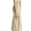 Vince  Crinkle Satin Sleeveless Fitted Midi Slip Dress Gold Womens Size 10 Photo 1