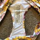 Jag jeans NEW NWOT  Yellow Pink White Tropical Floral Y2K 00s Bikini BOTTOM XL Photo 4