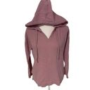 Loft  | Mauve Light Purple Hooded Pullover 100% Cotton Lightweight Beachy Size XS Photo 1