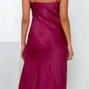 NWT Fushcia Satin Midi Dress Photo 2