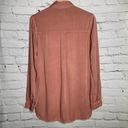 Harper  Button Down Shirt Top Womens Size S Long Sleeve‎ Pink Utility Photo 4