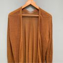 The Row  Long Open Front Cardigan Duster in Brown Linen Blend S / M Photo 1