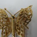 Monet Vintage Butterfly Filigree Brooch Pin Figural Insect Flying Wing Gold Tone Photo 3