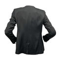 Frame  Womens Size 0 Black Silk Satin Blazer No Lapel Edgy Details Style lwot0083 Photo 4