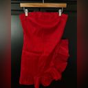 Club L Mini Dress with Ruffle Detail in Red Photo 3