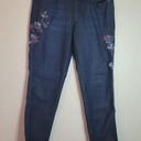 J.Jill  Luna Slim Ankle Floral Embroidered Jeans Photo 0