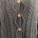 Tommy Bahama  Black Heavy Fisherman's Sweater Cable-knit Cardigan EUC size Medium Photo 1