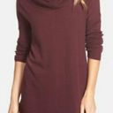 Caslon  (Nordstrom) Side Slit Cowl Neck Tunic Sweater in Burgundy XXL NWT Photo 1