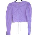 The Moon NWT  Collection Lilac Ruched Front Cotton Crop Top Small Photo 1
