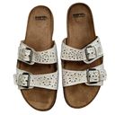 Antigua Earth Sand  White Buckle Slide On Sandal Women's 11 Wide Photo 1