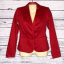 Dalia Collection  NWT Size 2 Red Button Front Fully Lined Cotton Blend Blazer Photo 0