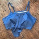 Cacique  swim smoky blue ruffled layered size 26 bikini top Photo 0