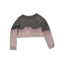 Brooklyn Karma  Charcoal/LilacTie Dyed Sit Back & Relax Crop Sweatshirt S… Photo 2