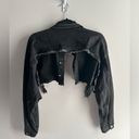 Edge Super Cropped Black Denim Jacket size M Photo 3