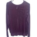 Sweaty Betty  Womens Open Back Open Knit Sweater Purple Size large N Photo 0