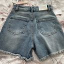 Tinseltown NWT  distressed light blue denim mom relaxed high rise shorts, size 0 Photo 13