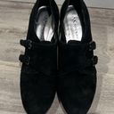 Anne Klein  AK Winka Black Suede Leather High Heels Slip On Dress Shoes Size 9.5 Photo 2