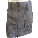 The Loft  Gray Full Zip Cargo Cotton Metallic Skirt Women’s Size 2 Photo 0