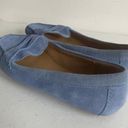 Talbots Women's  Blue Suede Leather Penny Loafers Size 7.5W EUC Photo 2