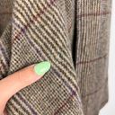 L.L.Bean Vintage  Plaid Lambswool Poncho Made in Ireland Neutral Multicolor Photo 5