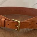 J.Crew  Wide Leather Belt with Brass Buckle in Natural Tan Leather Size Small Photo 7