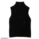 Laundry by Shelli Segal Sequin Black Knit Top Photo 3