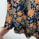 Tularosa  Women Audrey Floral Mini Bell Long Sleeve Dress Navy Orange Sz S | Boho Photo 3