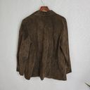 Marsh Landing Vtg  Womens Jacket Large Brown Suede Leather Button Down Shacket Photo 97