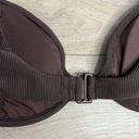 Good American  Showoff Curve Underwire Brown Ribbed Bikini Top Size 3 Large Photo 6