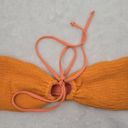 ONEONE Swimwear  Bandeau Keyhole Bikini Top size Large Golden Orange Beach Swim Photo 3