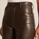 Abercrombie & Fitch Curve Love 90s Leather Straight Pants Photo 5