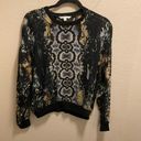 CAbi  Python Print Chiffon Sweatshirt Photo 2