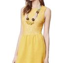 Maeve x Anthropologie Lemon Yellow Vera Lace A-Line Dress Size Medium Photo 0