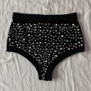 Dolls Kill Club Exx Black Rhinestone Rave Bottoms Photo 1