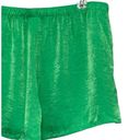 Abound  Shorts Women's L Green Elastic Waist High Rise Pull On Polyester New Photo 5