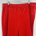 Lane Bryant  Red Velvet Pull On Pants Flare Leg High Rise Stretch Size 18 Photo 2