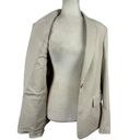 Oak + Fort  Oatmeal Oversized Single Breasted One Button Blazer Flap Pocket SZ M Photo 7