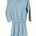 Joie Soft  Light Blue Chambray Long Sleeve Mini Dress Size XXS Photo 2