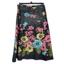 Anne Klein AK  Blue Corduroy Sequins and Floral Design A-Line Midi Skirt Size 10 Photo 6