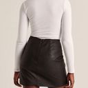 Abercrombie & Fitch  Vegan Leather Mini Skirt Black Size XSmall Photo 2