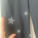 SoulCycle  Black Silver Studded Star High Rise Workout Athletic Leggings M Photo 4