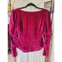 Cinq à Sept Rent the runway sz small cinq a sept pink Theo velvet top v-neck elegant blouse Photo 5