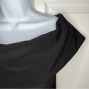 Betsy and Adam  Formal Dress Off the Shoulder Fit and Flare Black Burgundy 2 Photo 4