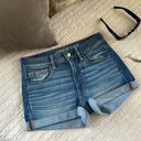 American Eagle Aeo super stretch med wash high rise shortie 8 reg Photo 1