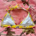 y2k yellow floral triangle bikini top Photo 7