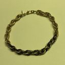 Monet Signed  Costume Gold Tone / Black Chain Bracelet Photo 3