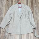 Nine West NWT Women's  Belted Blazer size Large: Tan Melange Photo 5